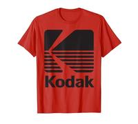 Logo Kodak Vintage Anni '80 - Nero Maglietta, Uomo, Rosso, L