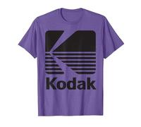 Logo Kodak Vintage Anni '80 - Nero Maglietta, Uomo, Viola mélange, L