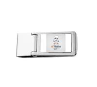 Logo l No Tobacco Day Slim Money Clip Acciaio Titolare Tasca Portafoglio