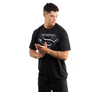 Logo Mania Superman Steel Logo T-Shirt, Nero, M Uomo