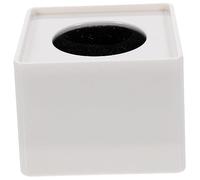 Logo Microfono Intervista Cubo in ABS Bianco, Foro 3,9cm | Stabile e Pratico, Ampia Area per Logo, Interno Cotone Regolabile, per Microfono Professionale