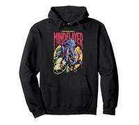 Logo Mindflayer di Dungeons & Dragons Felpa con Cappuccio, Unisex per Adulti, Nero, M