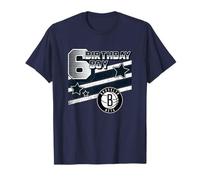 Logo NBA Birthday Brooklyn Nets per Il 6° Compleanno del Bambino Maglietta