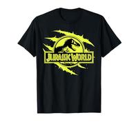 Logo nero con barra gialla neon di Jurassic World Maglietta