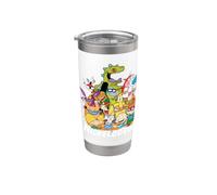Logo Nickelodeon con tutti i personaggi Bicchiere termico in acciaio inox doppia parete