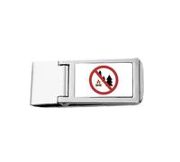 Logo No Burning Fires Art Deco Fashion Slim Money Clip Acciaio Titolare Tasca Portafoglio
