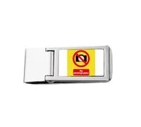 Logo No Photography Art Deco Fashion Slim Money Clip Acciaio Titolare Tasca Portafoglio