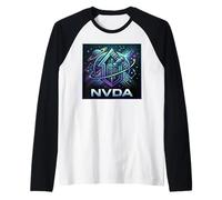 Logo NVDA Headed for Space Maglia con Maniche Raglan