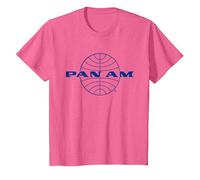 Logo Pan Am Classic Blu Maglietta, Bambini, Rosa mélange, 3 Anni