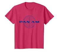 Logo Pan Am Classic Blu Maglietta, Bambini, Rosso mélange, 6 Anni