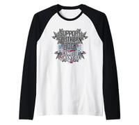 Logo per Band Vintage degli Anni '70 dei Lynyrd Skynyrd Southern Rock Maglia con Maniche Raglan