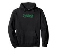 Logo Portland Script - Retro City Pride Vibe Felpa con Cappuccio