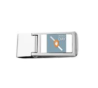 Logo Quit Smoking is Difficult Slim Money Clip Acciaio Titolare Tasca Portafoglio