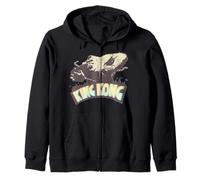 Logo retrò del Film Classico King Kong Skull Island MonsterVerse Felpa con Cappuccio