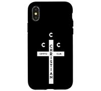 Logo retrò di Kevin Smith Clerks 3 Elias Christian Crypto Club Custodia per iPhone X/XS