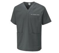 Logo Ricamato Scrub Tunica Company Lavoro Indossare Uniforme Business Su Staffa