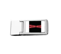 Logo Rosso Danger Line Keep Out Slim Money Clip Acciaio Titolare Tasca Portafoglio