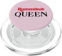 Logo Rummikub Queen con corona reale inchiostro nero nobile PopSockets PopGrip per MagSafe
