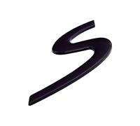 Logo S Della Porta Del Bagagliaio Per Porsche Cayenne Panamera 2009-2022, Baule Posteriore Con Stemma Del Portellone Posteriore Per Porsche 911 970 971 9YA (Nero Brillante) (Nero-S)