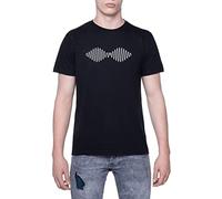 Logo Scimmie Bianche T-Shirt da Uomo Manica Corta Nero Men Black Tee XS