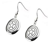 Logo Scudo di Capitan America Orecchini - Marvel Donna Lucidato Pendenti