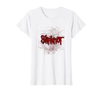 Logo Slipknot Scribble Star Maglietta, Donna, Bianco, XS