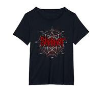 Logo Slipknot Scribble Star Maglietta, Donna Plus-Size, Nero, 3X