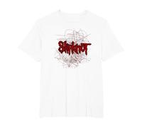 Logo Slipknot Scribble Star Maglietta, Uomo Taglie Grandi, Bianco, 5X Tall