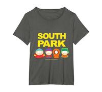 Logo South Park Gang sotto Maglietta, Donna Plus-Size, Asfalto, 2X