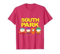 Logo South Park Gang sotto Maglietta, Uomo, Rosso mélange, S