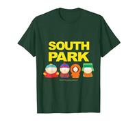 Logo South Park Gang sotto Maglietta, Uomo, Verde Foresta, L