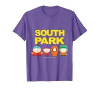 Logo South Park Gang sotto Maglietta, Uomo, Viola mélange, XXL