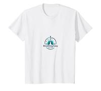 Logo specializzato in Cure respiratorie Breathing Easy Maglietta, Bambini, Bianco, 12 Anni