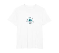 Logo specializzato in Cure respiratorie Breathing Easy Maglietta, Uomo Taglie Grandi, Bianco, 3X Tall