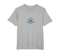 Logo specializzato in Cure respiratorie Breathing Easy Maglietta, Uomo Taglie Grandi, Grigio Melange, 3X Tall