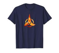 Logo Star Trek Klingon Maglietta, Uomo, Navy, 4XL