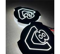 LOGO STEMMA LUMINOSO LED 24V SCANIA V8 TRUCK CARBON LOOK PER MASCHERINA FRONTALE