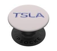 Logo TSLA Argento PopSockets PopGrip Adesivo