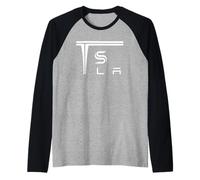 Logo TSLA sparso Maglia con Maniche Raglan
