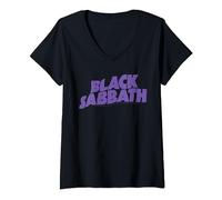 Logo ufficiale Black Sabbath Maglietta con Collo a V