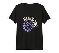 Logo Ufficiale Blink-182 Smiley Viola Maglietta Premium