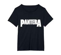Logo Ufficiale Pantera Bianco Maglietta, Donna Plus-Size, Nero, 5X