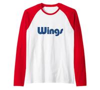 Logo Ufficiale Paul McCartney Wings Anni '70 Maglia con Maniche Raglan