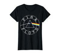 Logo Ufficiale Pink Floyd retrò Rock Donna Prism Circle Maglietta
