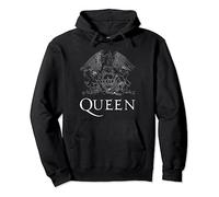 Logo ufficiale Queen Classic Crest bianco Felpa con Cappuccio