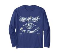 Logo Ufficiale Snoop Dogg Los Angeles Chrome Maglia a Manica, Unisex per Adulti, Navy, L