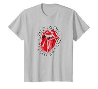 Logo Ufficiale The Rolling Stones HD Maglietta, Bambini, Argento, 6 Anni