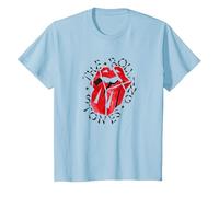 Logo Ufficiale The Rolling Stones HD Maglietta, Bambini, Celeste, 3 Anni