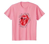 Logo Ufficiale The Rolling Stones HD Maglietta, Bambini, Rosa, 6 Anni