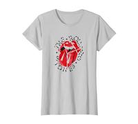 Logo Ufficiale The Rolling Stones HD Maglietta, Donna, Argento, XL